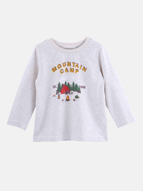 

Beebay Boys Grey Printed Round Neck T-shirt