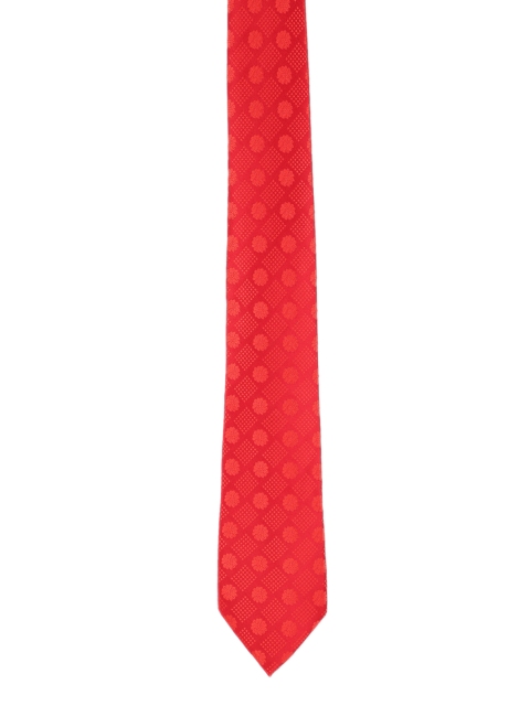 

Peter England Red Woven Design Broad Tie