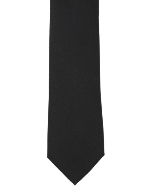 

Peter England Black Solid Broad Tie