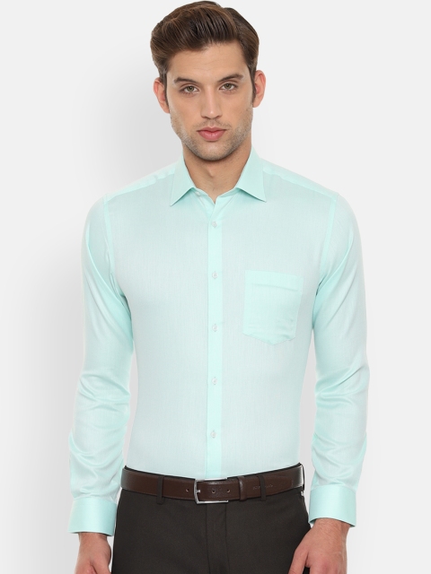 

Van Heusen Men Sea Green Regular Fit Textured Formal Shirt