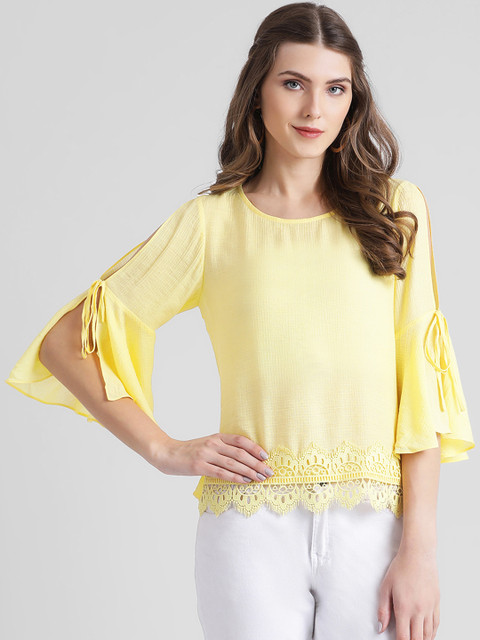 

Zink London Women Yellow Solid Top