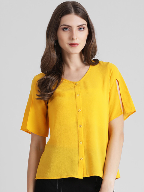 

Zink London Women Yellow Solid Top