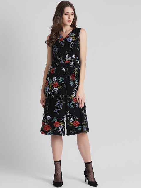 

Zink London Black & Red Floral Print