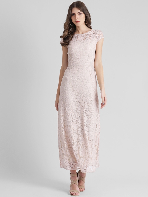

Zink London Women Beige Self Design Maxi Dress