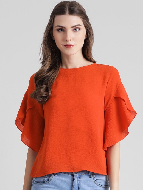 

Zink London Women Orange Solid Top