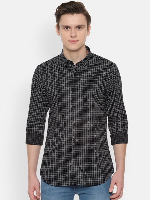 

Allen Solly Sport Men Black Slim Fit Checked Casual Shirt