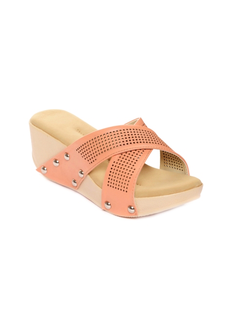

Bruno Manetti Women Peach-Coloured Platforms