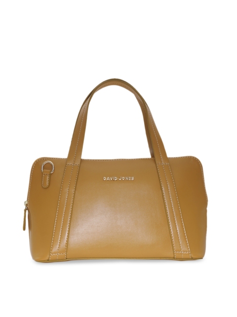 

David Jones Mustard Brown Solid Shoulder Bag