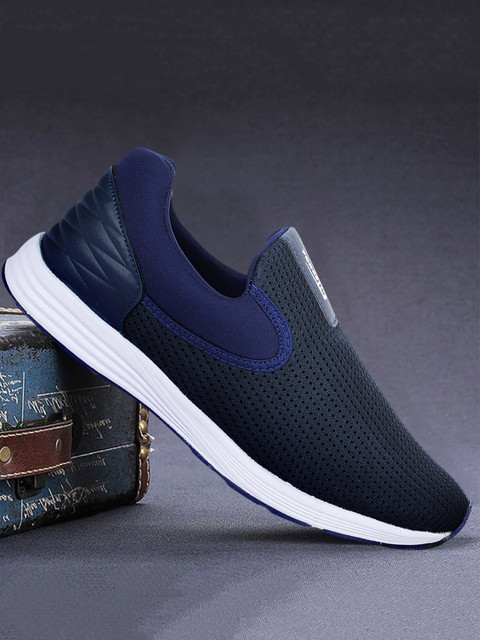 

Force 10 Men Navy Blue Slip-On Running Shoes