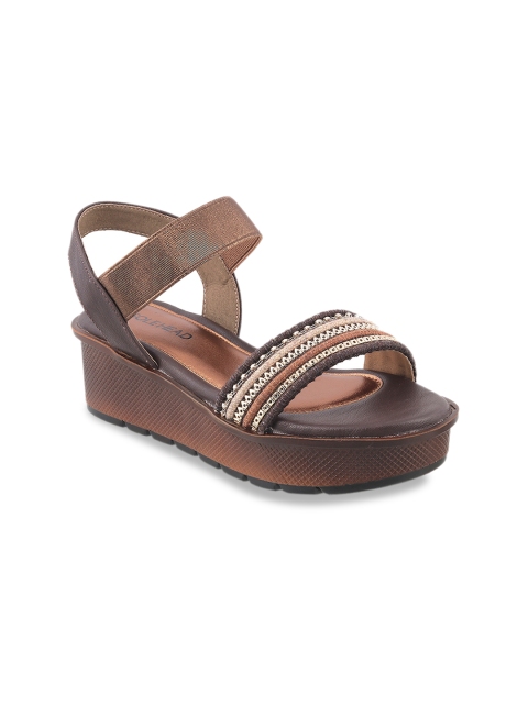

SOLE HEAD Women Brown Solid Heels