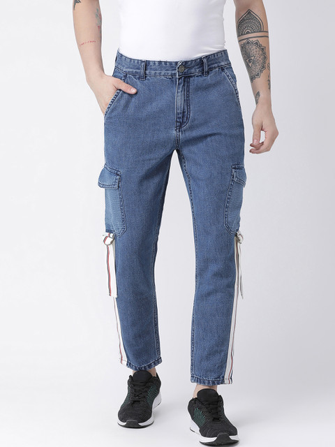 

REALM Men Blue Tapered Fit Mid-Rise Clean Look Jeans