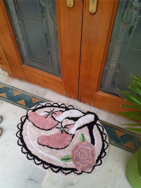 

Avira Home Pink Printed 1300 GSM Cotton Doormat