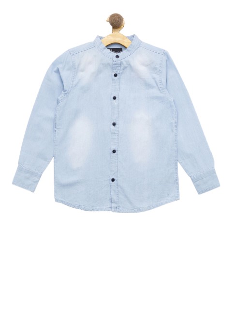 

Nick&Jess Boys Blue Regular Fit Faded Casual Shirt