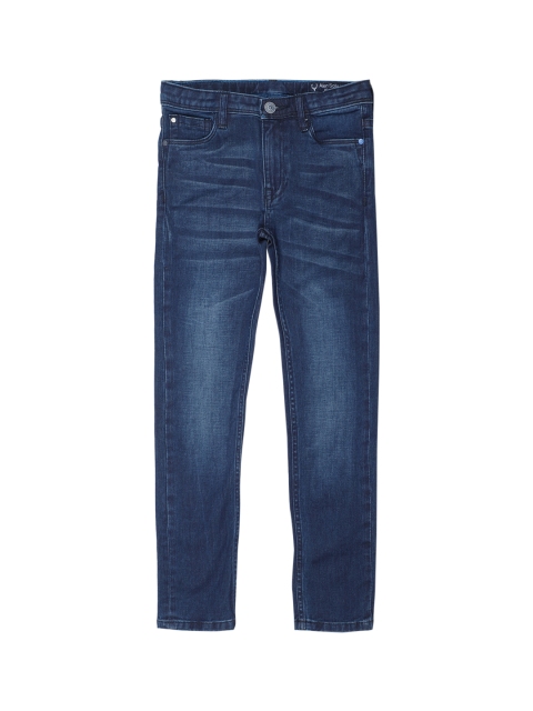 

Allen Solly Junior Boys Navy Blue Regular Fit Mid-Rise Clean Look Stretchable Jeans