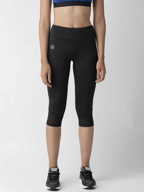 

Chkokko Women Black Solid High-Rise Slim Fit Capris