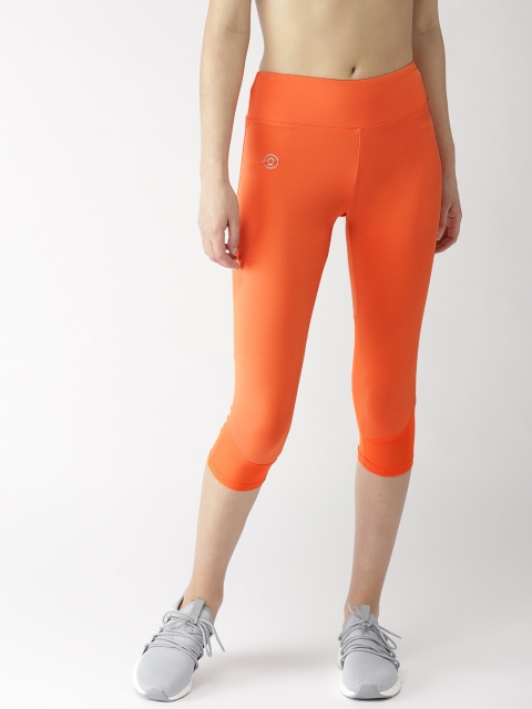 

Chkokko Women Orange Solid Slim Fit Capris