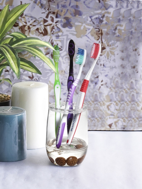

OBSESSIONS Brown & Transparent Acrylic Toothbrush Holder
