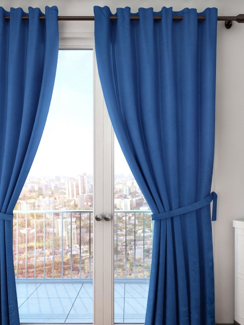

HOUZZCODE Blue Single Curtain