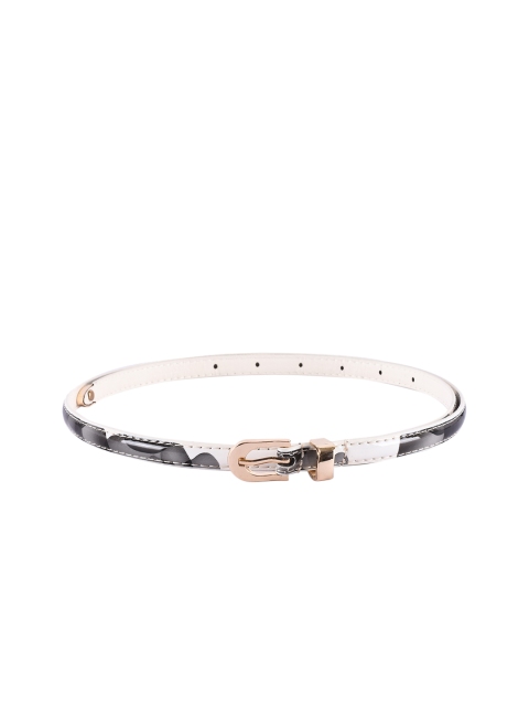 

BuckleUp Women Black & White Printed Belt