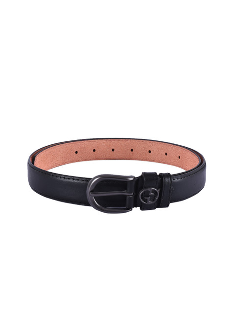 

BuckleUp Women Black Solid Belt