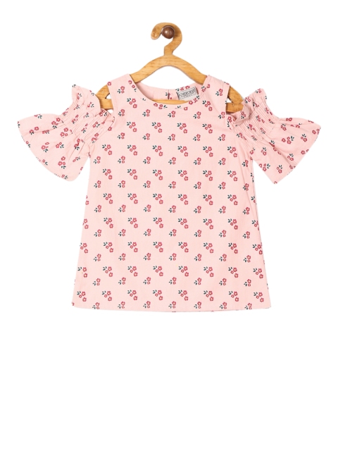 

Cherokee Girls Pink Printed Pure Cotton Top