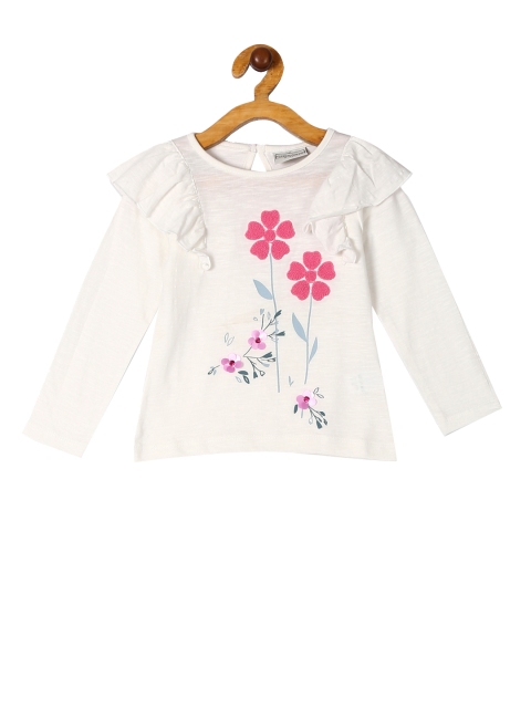 

Cherokee Girls White Self Design Top
