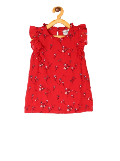

Cherokee Girls Red Printed Top