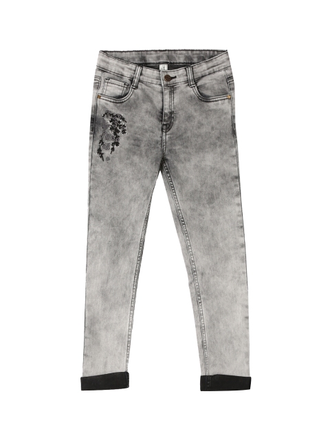 

Cherokee Girls Grey Regular Fit Mid-Rise Clean Look Stretchable Jeans