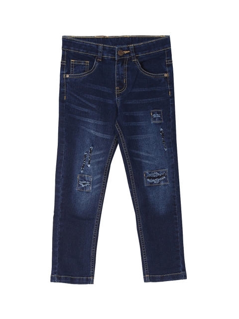 

Cherokee Boys Blue Regular Fit Mid-Rise Slash Knee Stretchable Jeans