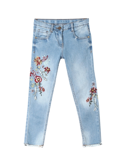 

Cherokee Girls Blue Slim Fit Mid-Rise Clean Look Stretchable Jeans