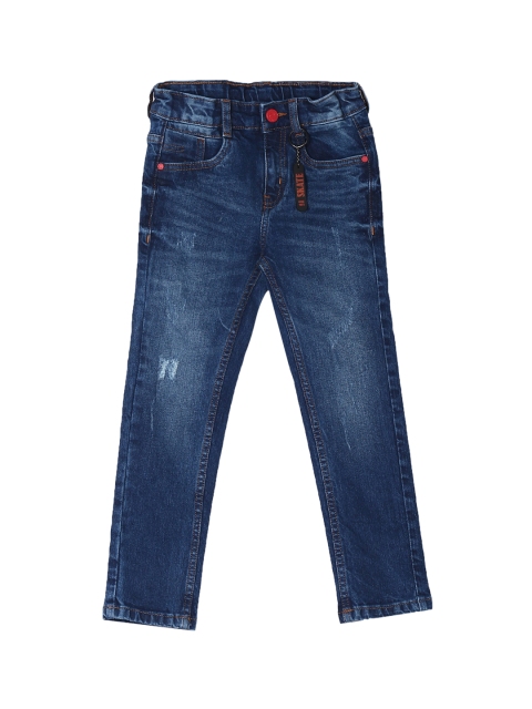 

Cherokee Boys Blue Slim Fit Mid-Rise Low Distress Stretchable Jeans