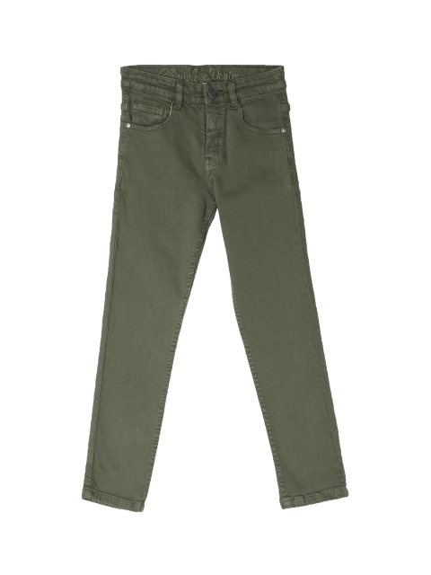 

Cherokee Boys Green Slim Fit Mid-Rise Clean Look Stretchable Jeans