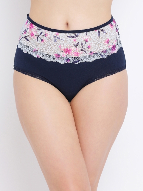 

Clovia Women Navy-Blue Printed HIpster Briefs PN3301P08XL