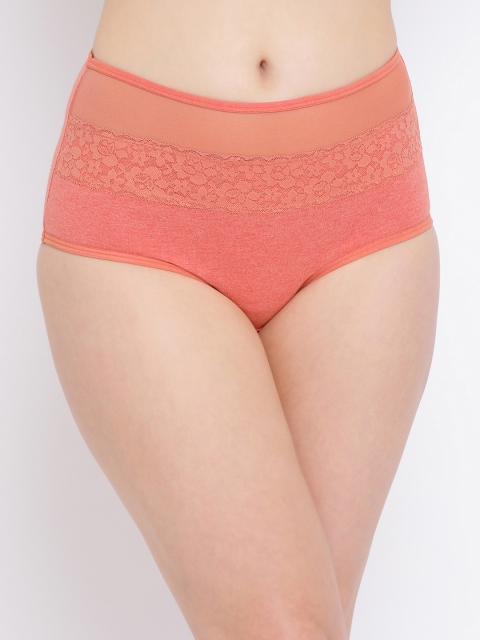 

Clovia Women Red Solid High Rise Lace Hipster Briefs PN3307P04XL