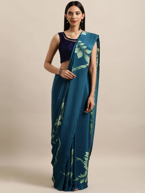 

Satrani Blue Printed Saree