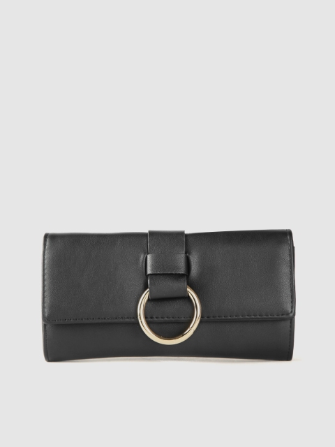 

Carlton London Women Black Solid Two Fold Wallet