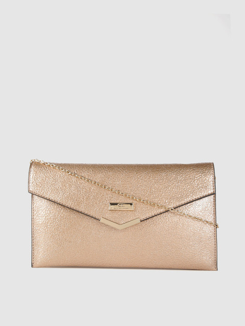 

Carlton London Rose-Gold Toned Textured Clutch