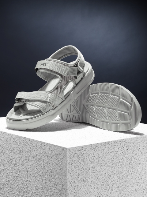 

HRX by Hrithik Roshan Men Grey Hook & Loop Athleisure Sports Sandals
