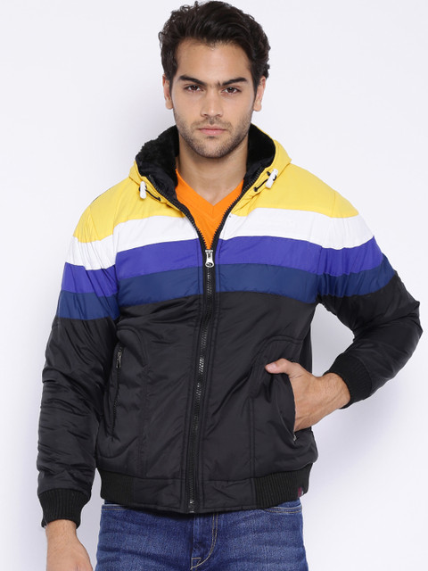 

Locomotive Black & Yellow Padded Hooded Jacket
