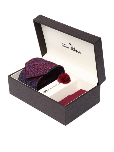 

Louis Philippe Men Purple & Navy Blue Accessory Gift Set