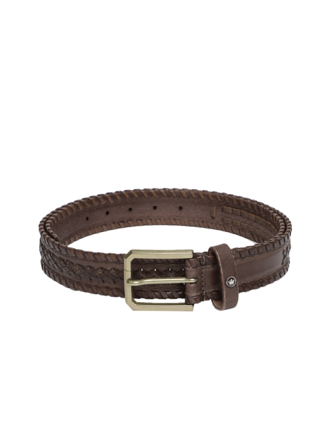 

Louis Philippe Men Brown Textured Leather Belt