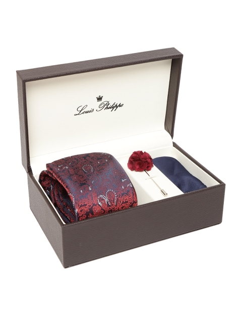 

Louis Philippe Men Accessory Gift Set, Red