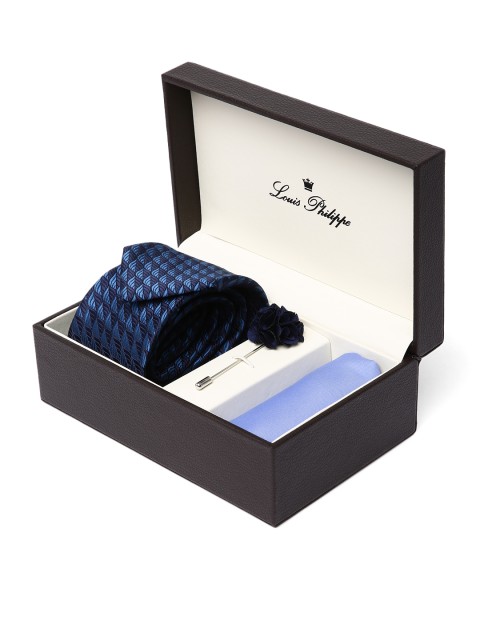 

Louis Philippe Men Navy Blue Accessory Gift Set
