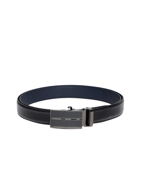 

Louis Philippe Men Black Solid Genuine Leather Belt
