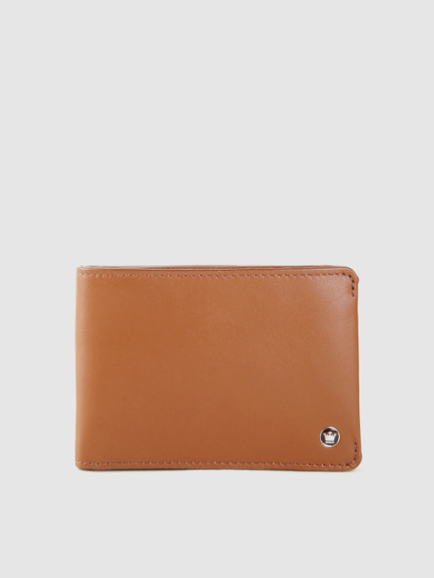 

Louis Philippe Men Tan Brown Solid Leather Two Fold Wallet