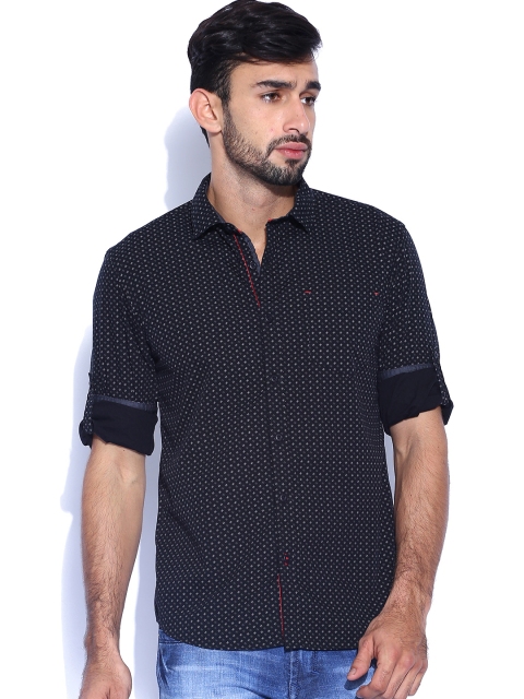 

Highlander Black Printed Casual Shirt