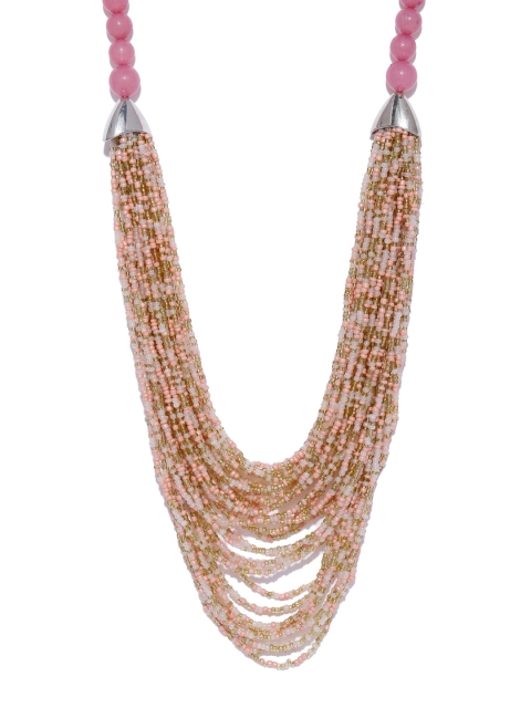 

Ayesha Pink Multi-Strand Layered Necklace