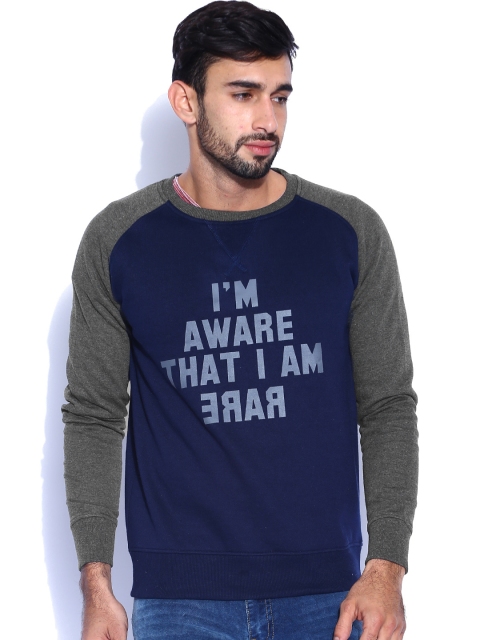 

Locomotive Navy Printed Sweatshirt, Navy blue