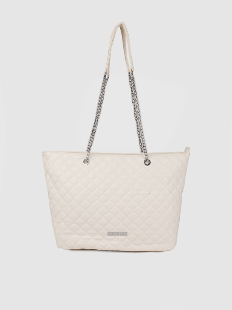 

Caprese Women White Quilted Shoulder Bag