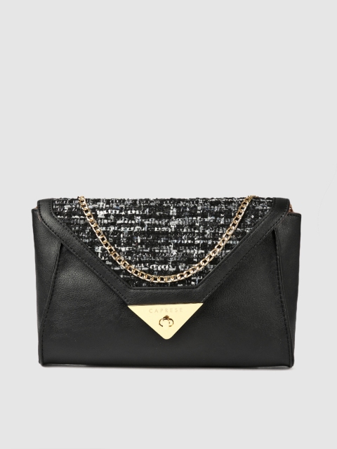 

Caprese Black Solid Clutch